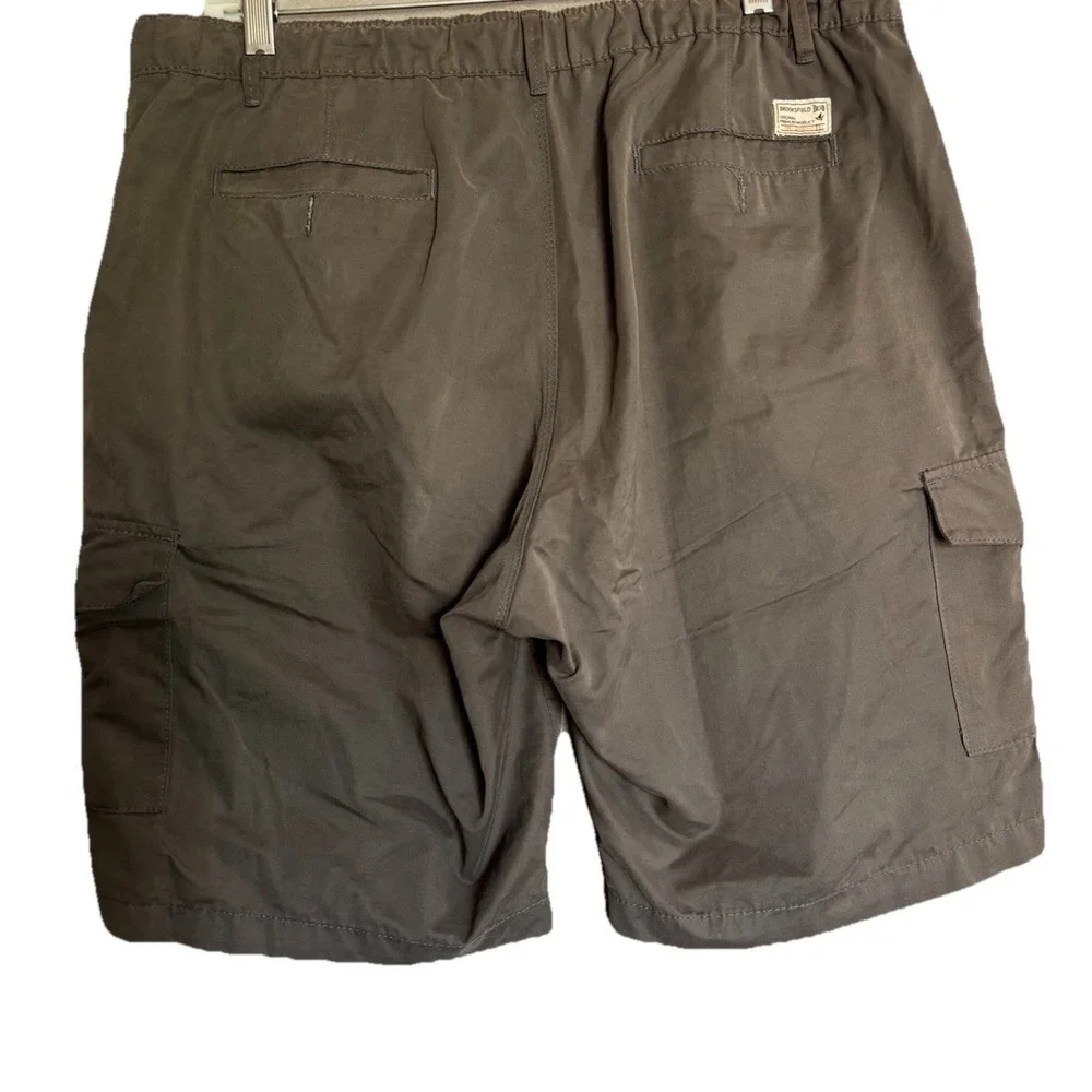 Brooksfield‎ Cargo Shorts Men's 34 Gray Gorpcore Hiking Outdoor Trails Camping